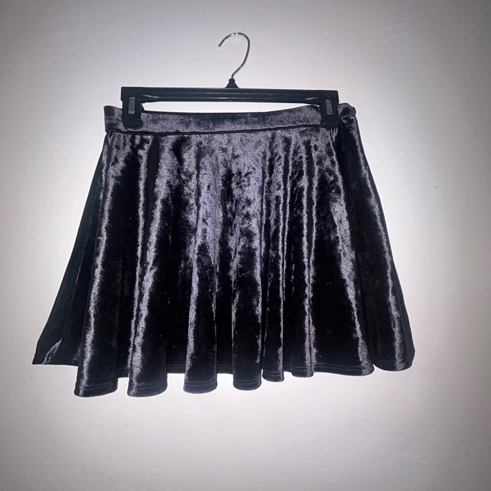 Elegant Black Velvet Skirt